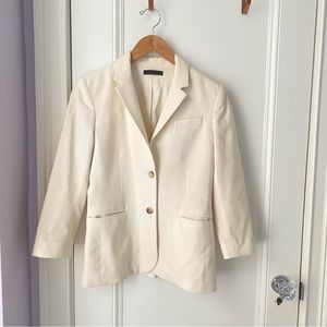 The Row Cream Single Breasted Blazer
